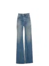 Saint Laurent Women Flared Leg Cotton Jeans