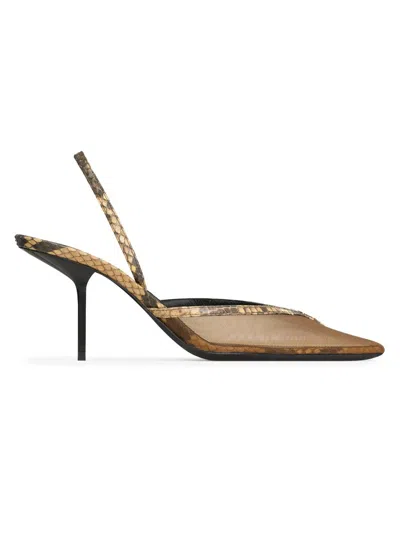 Saint Laurent Folie Slingback Pumps In Multi