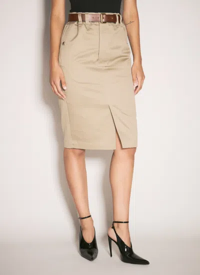 SAINT LAURENT SAINT LAURENT WOMEN GABARDINE PENCIL SKIRT