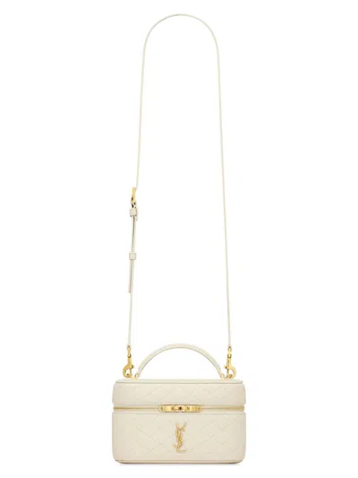 Saint Laurent Women's Gaby Mini Vanity Bag In Lambskin In White