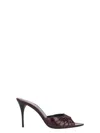 Saint Laurent Babylone Embellished Gathered Glossed-leather Mules