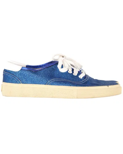 Pre-owned Saint Laurent Women's Glitter Low Top Sneaker (authentic Pre-loved)