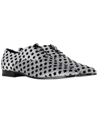 Pre-owned Saint Laurent Women's Glitter Star Print Oxford (authentic Pre-loved)