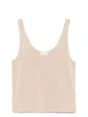 Saint Laurent Golden Beige Knit Tank Top