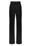 Saint Laurent Straight Leg Trousers With Back Pocket And Belt Loops In Black