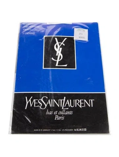 Pre-owned Saint Laurent Women's Grey Nylon Yves  Stockings