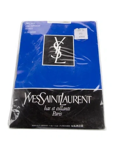 Pre-owned Saint Laurent Women's Grey Nylon Yves  Stockings