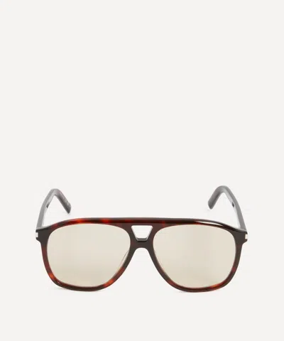 Saint Laurent Women's Havana Acetate Aviator Sunglasses