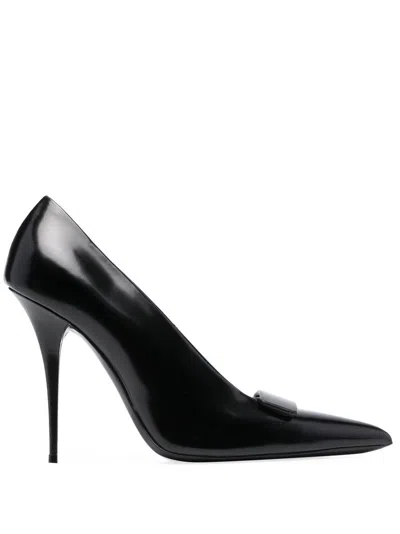 SAINT LAURENT WOMEN'S HEEL LEATHER PUMPS