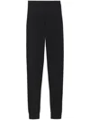 Saint Laurent Black High-waisted Leggings With Pockets In Cashmere Woman In Black