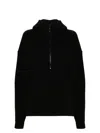 Saint Laurent Hooded Sweatshirt With Half Zip