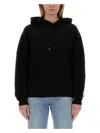 Saint Laurent Women's Cotton Hoodie In Black