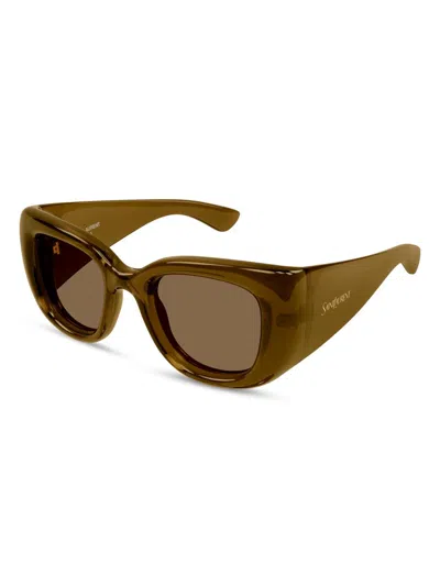Saint Laurent Women's Howl 55mm Cat-eye Sunglasses In Green