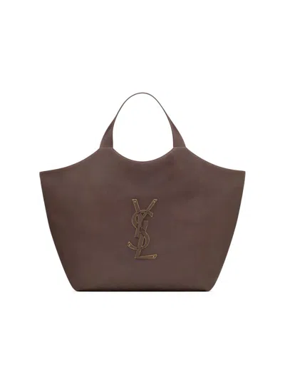 Saint Laurent Women's Icare In Smooth Leather Tote Bag In Brown