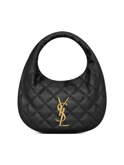 Saint Laurent Women's Icarino Top Handle Bag In Quilted Nappa In Black