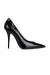 Saint Laurent Stiletto Pointed Toe Patent Pump In Black