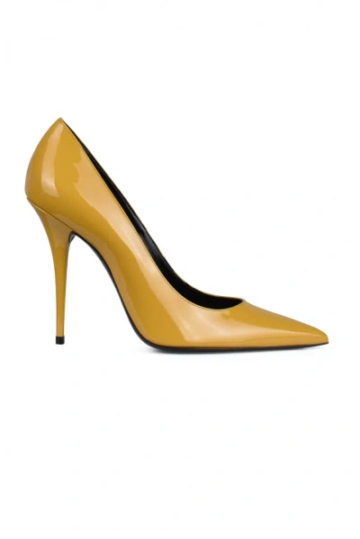 Saint Laurent Women Instinct 100 Pumps In Yellow