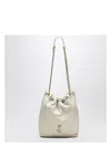 Saint Laurent Jamie Pochon Nappa Leather Shoulder Bag In White