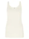 Saint Laurent Semi Transparent Top In Ivory
