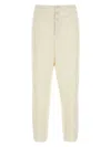 Saint Laurent Ivory Satin Pant