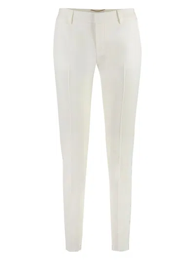 SAINT LAURENT WOMEN'S IVORY WOOL PANT