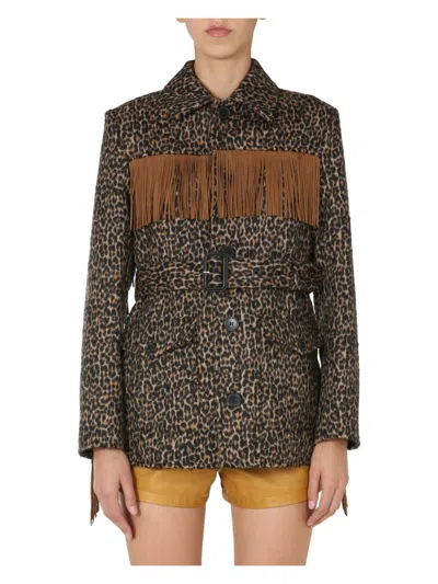 SAINT LAURENT WOMEN'S JACKET WITH FRINGES