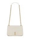 Saint Laurent Jamie 4.3 Mini Patchwork Leather Shoulder Bag In Blanc Vintage