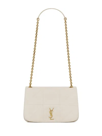 Saint Laurent Jamie 4.3 Mini Patchwork Leather Shoulder Bag In Blanc Vintage