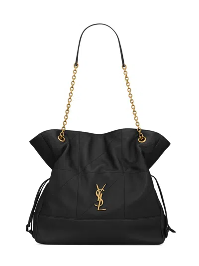 Saint Laurent Women's Jamie Shopping Tote Bag In Lambskin In Black