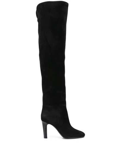 Saint Laurent Women's Jane 90 Boots Cachemire In 1000