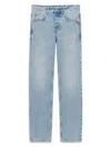 Saint Laurent Washed Straight Leg Jeans In Denim