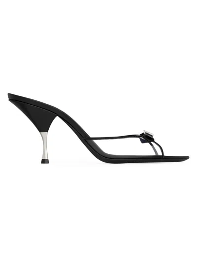 Saint Laurent Women's Jerry Mules In Tpu And Rhinestones In Black