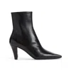Saint Laurent Josie Embellished Leather Ankle Boots In Black