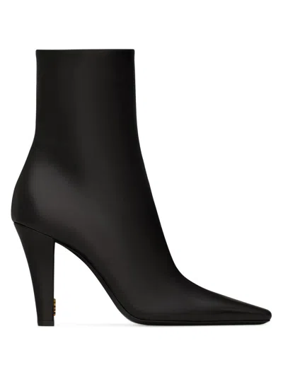 Saint Laurent Women's Jill Booties In Smooth Leather In Black