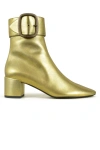Saint Laurent Joplin 50 Ankle Boots In Gold