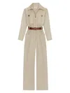 SAINT LAURENT WOMEN'S JUMPSUIT IN COTTON TWILL