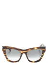 Saint Laurent Women's Kate S Sunglasses Havana Gray Crystal In Havanagrey