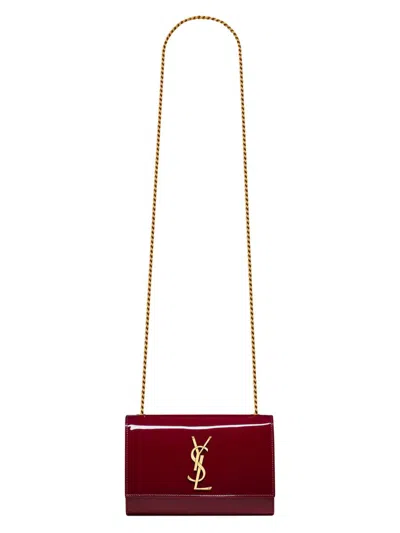 Saint Laurent Women's Kate Small In Patent Leather In Red