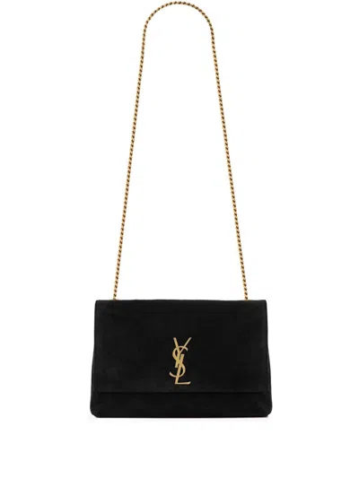 Saint Laurent Women Kate Suede Leather Medium Shoulder Bag In Multicolor