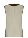 Saint Laurent Muslin Top With Textured Fabric And Contrast Trim