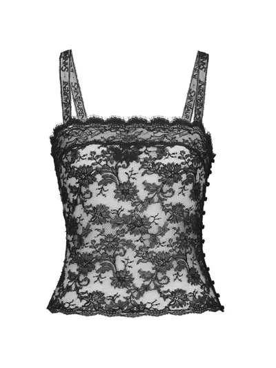 Saint Laurent Women's Lace Camisole In Black
