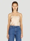 Saint Laurent Lace Camisole Top In Cream
