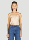Saint Laurent Lace Camisole Top In Cream