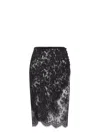 Saint Laurent Women Lace Wrap Pencil Skirt