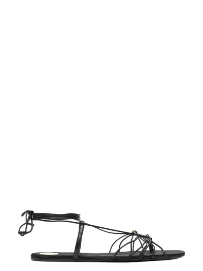 SAINT LAURENT WOMEN'S LAMB LEATHER SANDALS