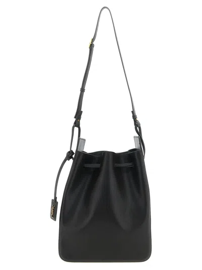 Saint Laurent Women Large Leather Bucket Bag