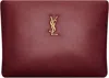 Saint Laurent Large Calypso Lambskin Clutch Bag In Dbordeaux