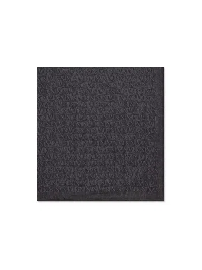 Saint Laurent Women's Large Square Scarf In Casein Fiber And Modal In Gray