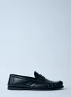 Saint Laurent Women Laurent Leather Loafers In Blue