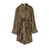 Saint Laurent Paisly Dress In Green